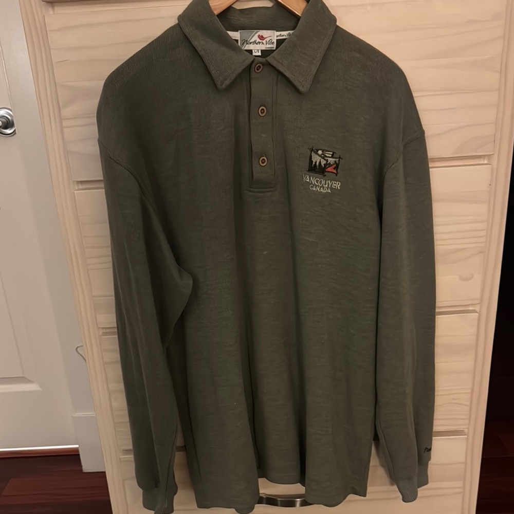 Green Relaxed Fit Polo Shirt with Logo